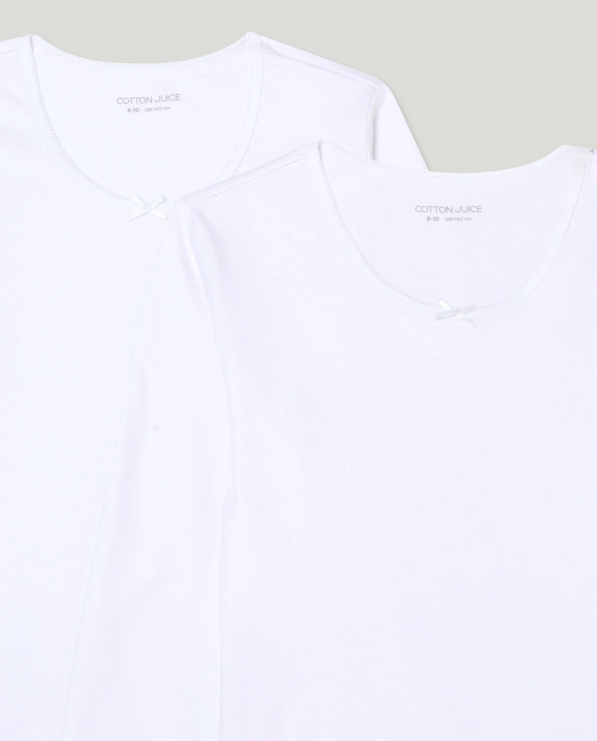 Комплект из двух флисовых термокофточек с длинным рукавом для девочки Cotton Juice, белый — фото 3