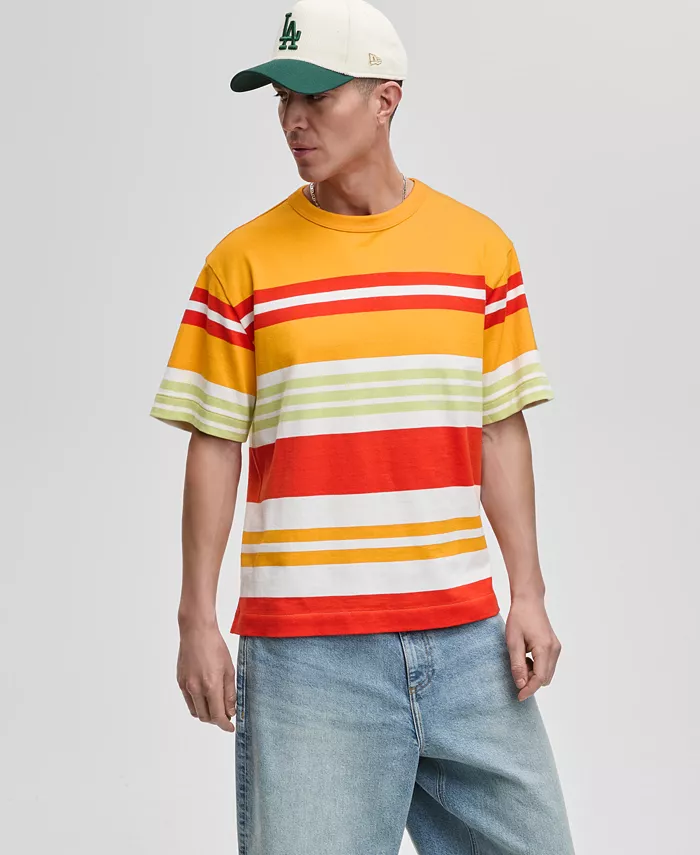 

Мужская футболка с коротким рукавом Hollywood-Stripe Mode of One, коричневый/бежевый