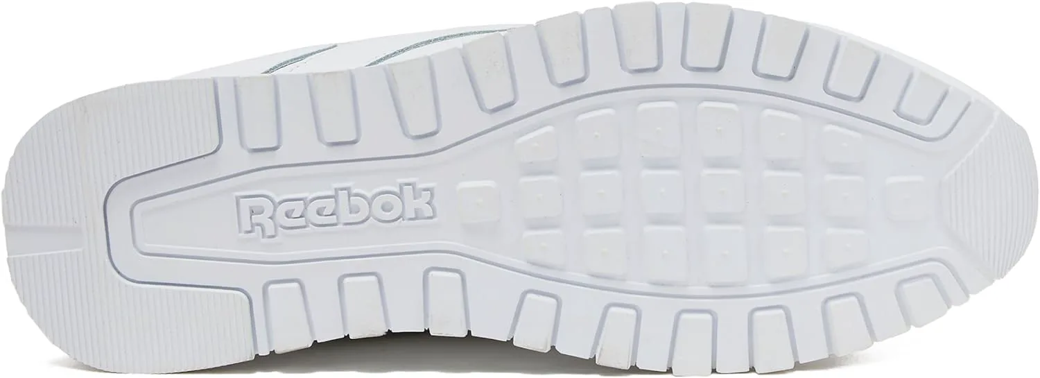 Мужские кроссовки Reebok Glide - черные или белые теннисные туфли, размеры с 7 по 15, белый/серый — фото 4