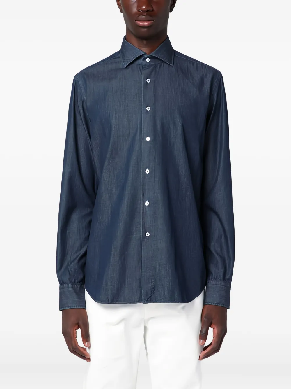 

Рубашка на пуговицах Xacus, синий