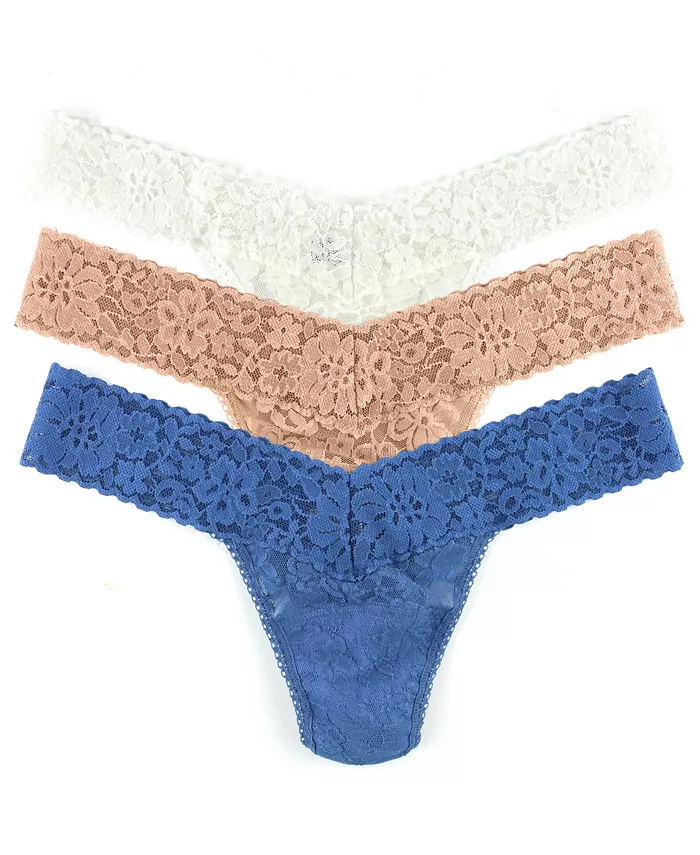 

Женские ежедневные стринги с кружевом 3 шт Hanky Panky, мультиколор