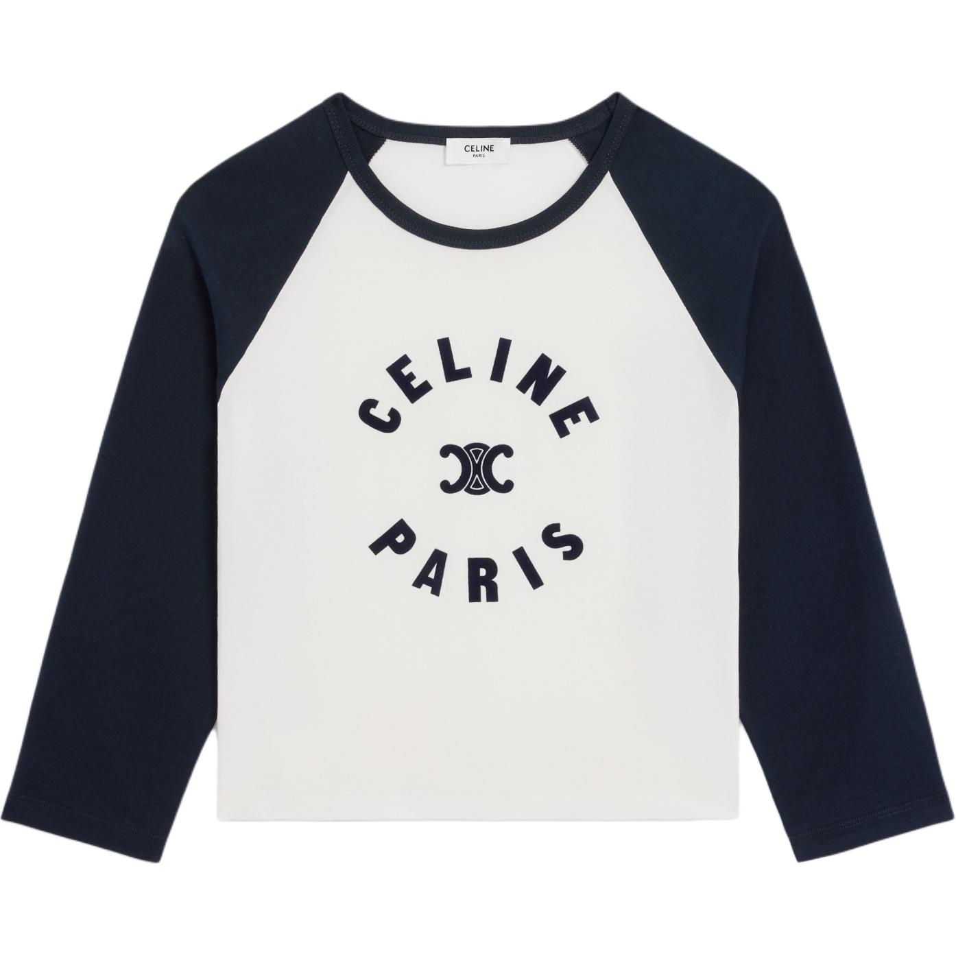 

Футболка Triomphe из хлопкового джерси CELINE, Ecru