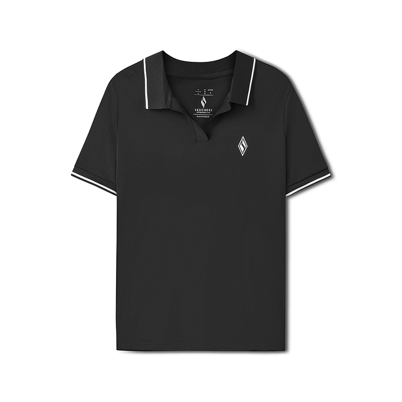 

Skechers Футболка-поло женская Carbon Black/0018