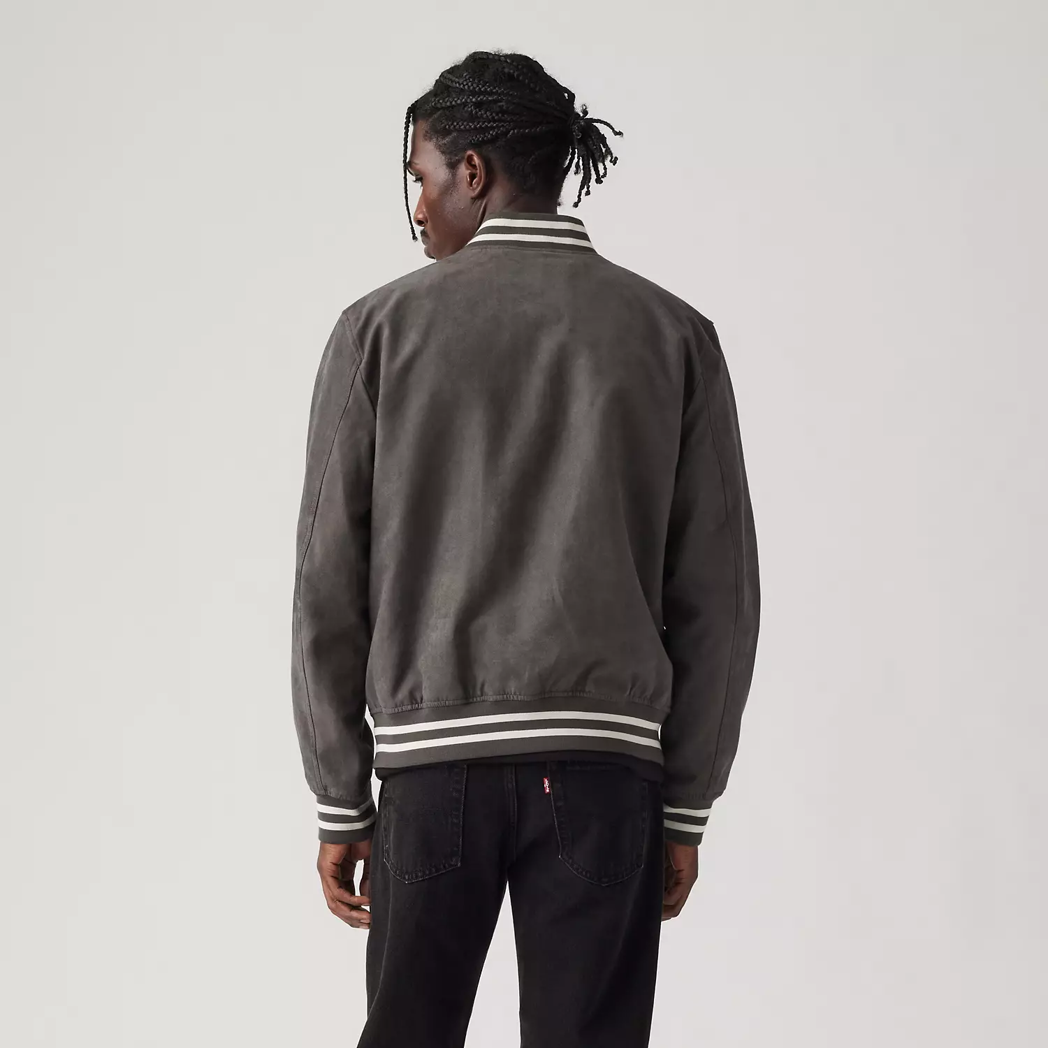 Университетская куртка из искусственной замши Levi's, серый — фото 2
