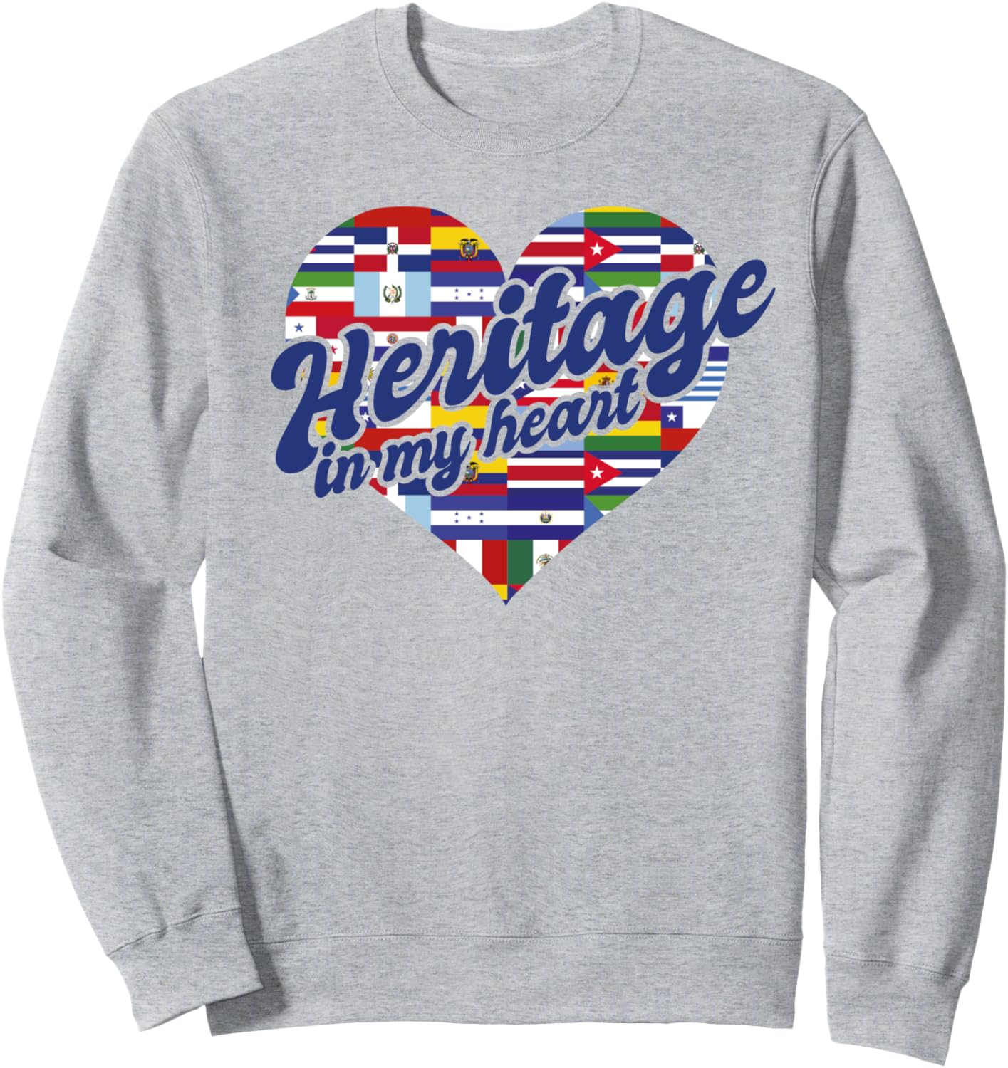 

Месяц латиноамериканского наследия Corazon Mez de la Herencia Толстовка Hispana Hispanic Heritage Month For Love, серый