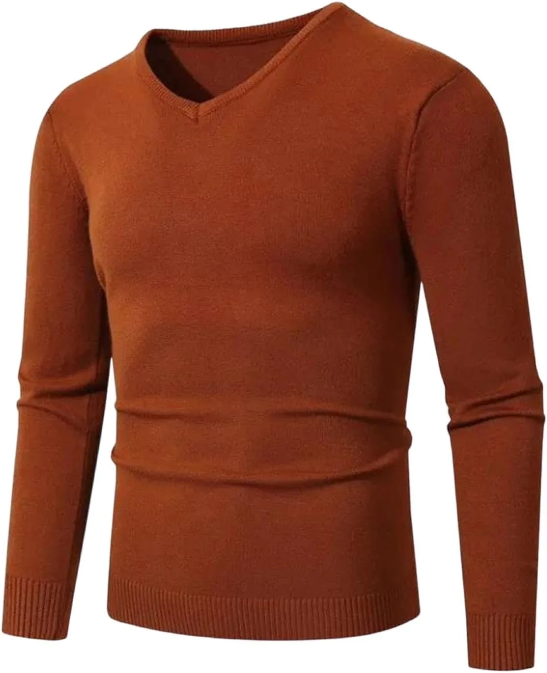 

Мужской свитер V-образным вырезом Slim Fit