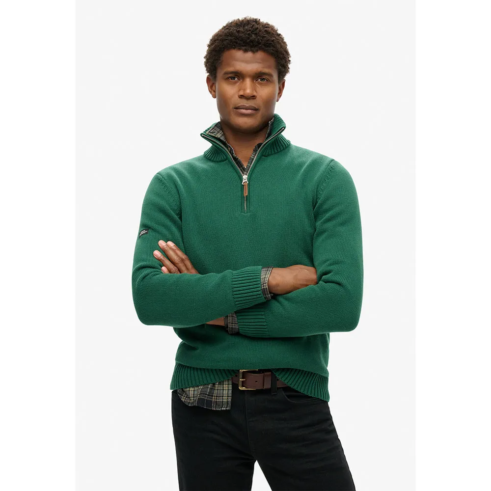

Свитер Superdry Classics Henley, зеленый