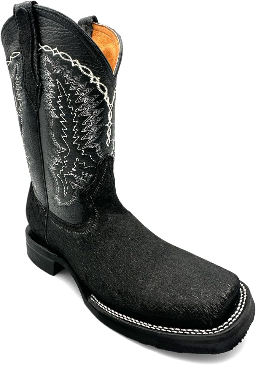 

Мужские западные ковбойские сапоги The Western Shops из кожи с волосиной коровы, черный