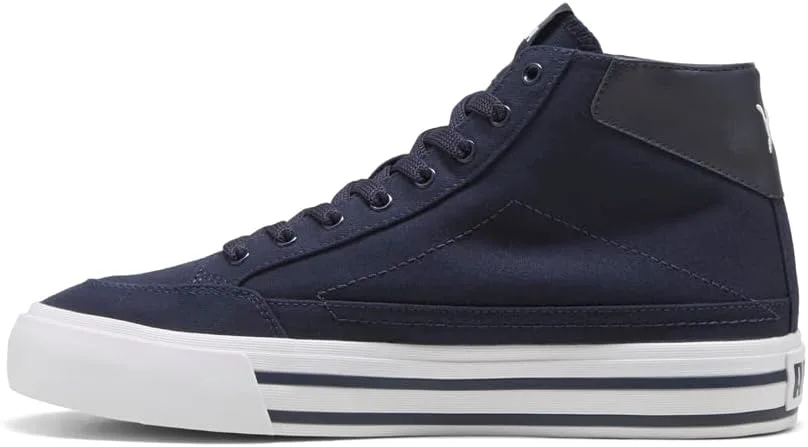 Мужские кроссовки PUMA Court Classic Vulcanized Mid Formstrip на шнуровке, повседневные - синие, синий — фото 3
