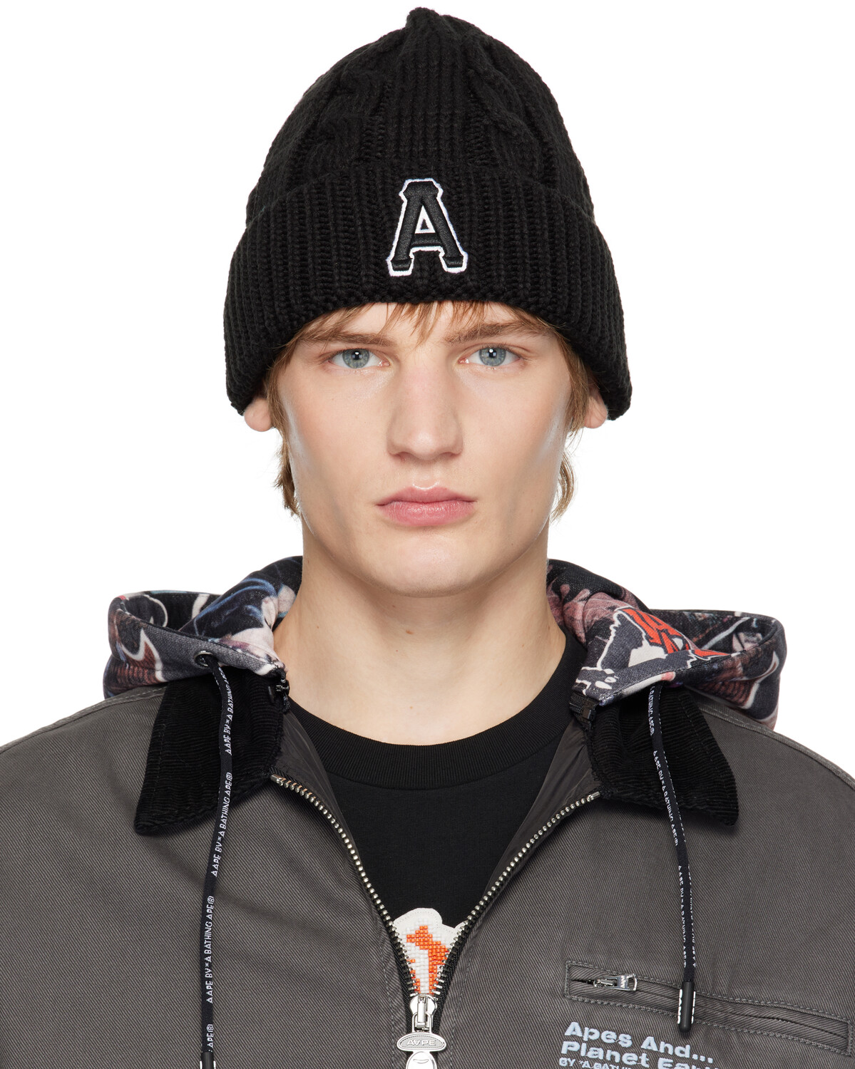 

Теплая Основная Шапка AAPE by A Bathing Ape, черный