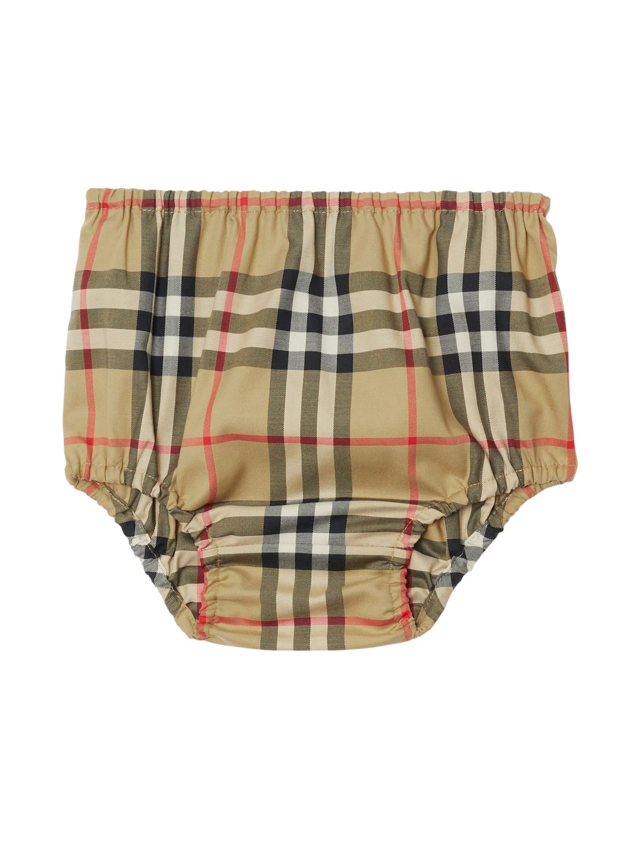 Платье в клетку House Check Burberry Kids, бежевый — фото 4