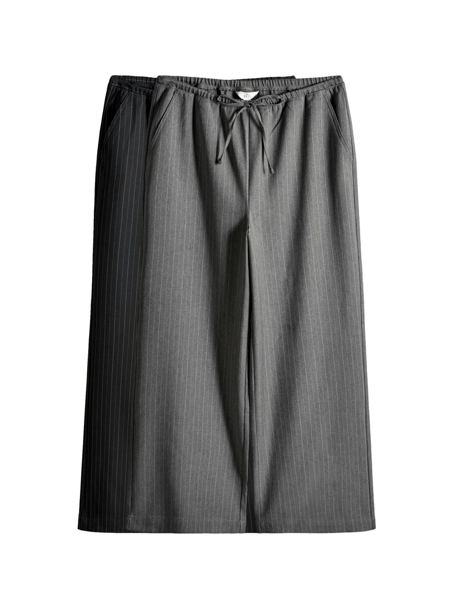 

Обычные брюки The Set, серый/светло-серый/черный