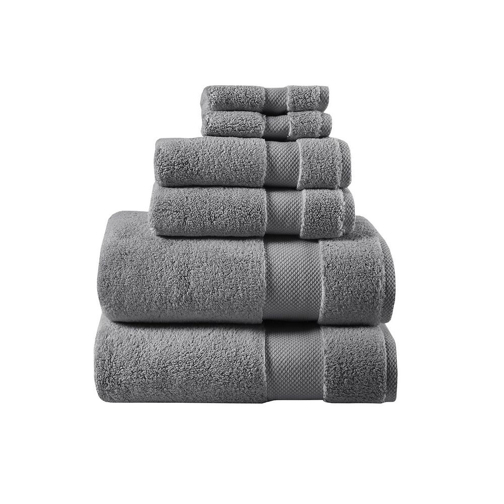 

Набор хлопковых полотенец Madison Park Signature Splendor из 6 предметов, цвет Charcoal