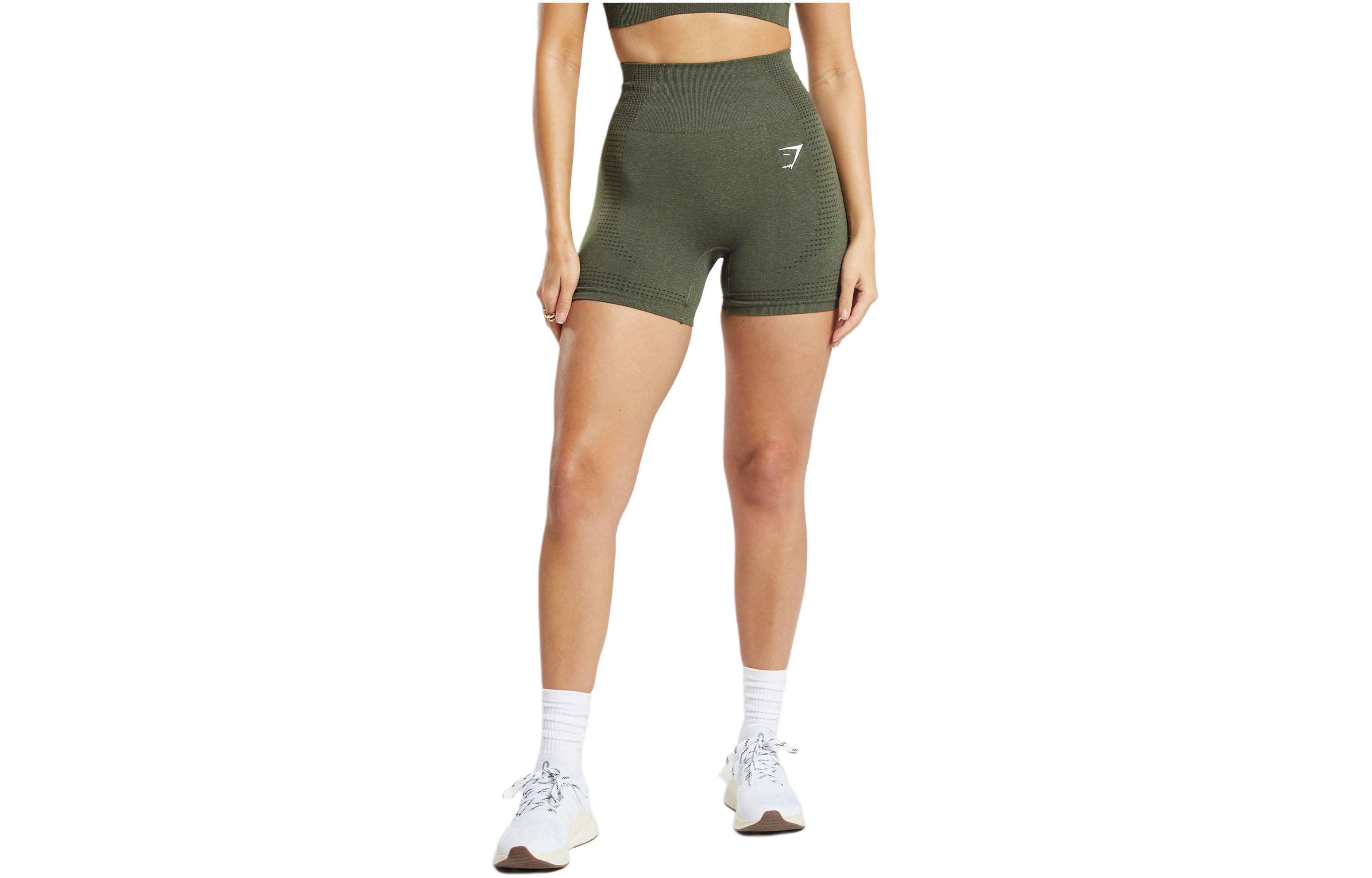 

GYMSHARK Спортивные шорты женские базовые зеленые Marlstone