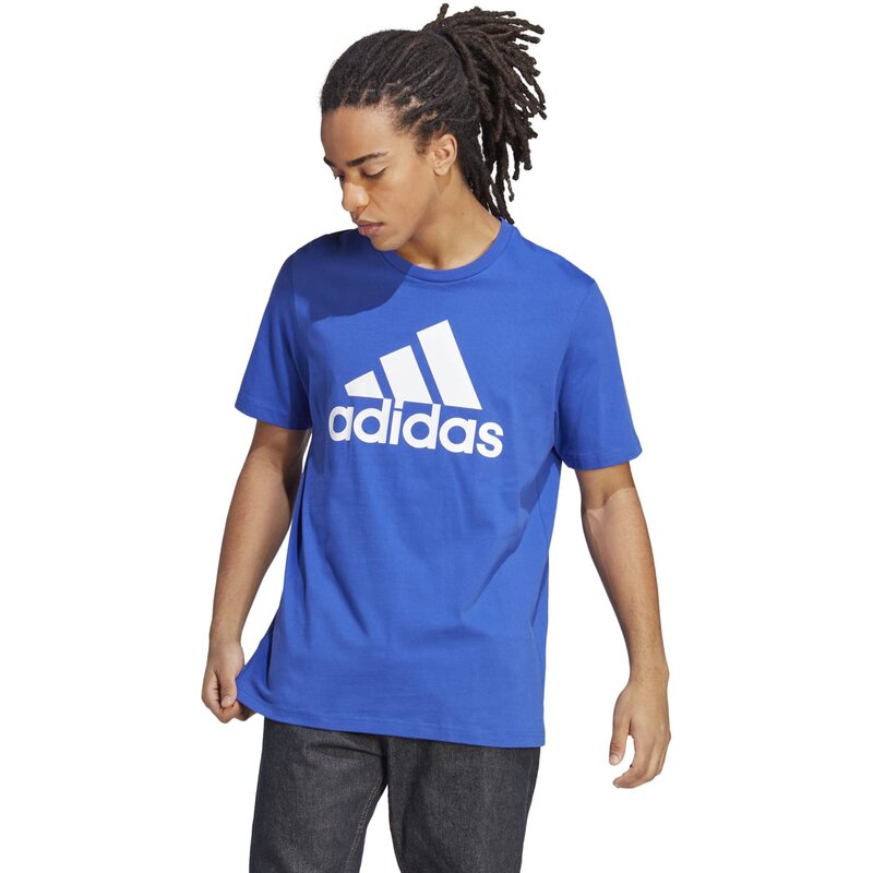 Футболка первой необходимости, одинарный джерси, большой логотип Adidas, цвет selubl — фото 2
