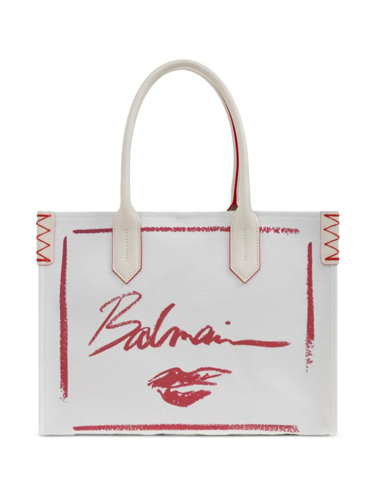 

Сумка-тоут с логотипом Balmain, белый