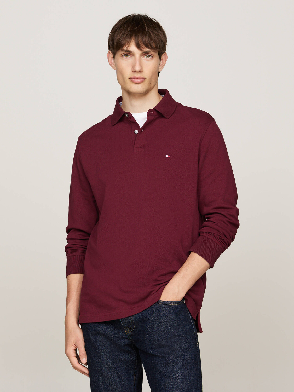 

Поло Tommy Hilfiger 1985 Regular Fit, бордо