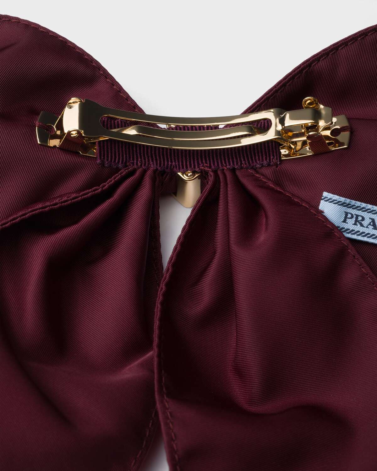 Заколка для волос из переработанного нейлона Prada, бордовый — фото 3