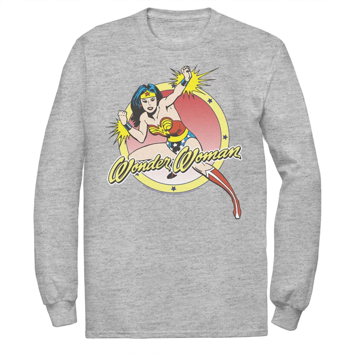 

Мужская классическая футболка с круглым плакатом DC Comics Wonder Woman