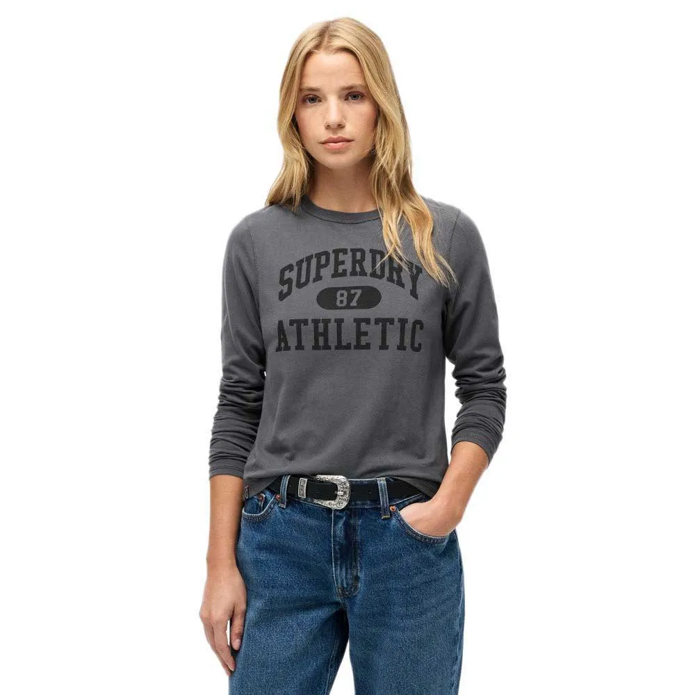 

Лонгслив Superdry Athletic Ringer Slim, серый