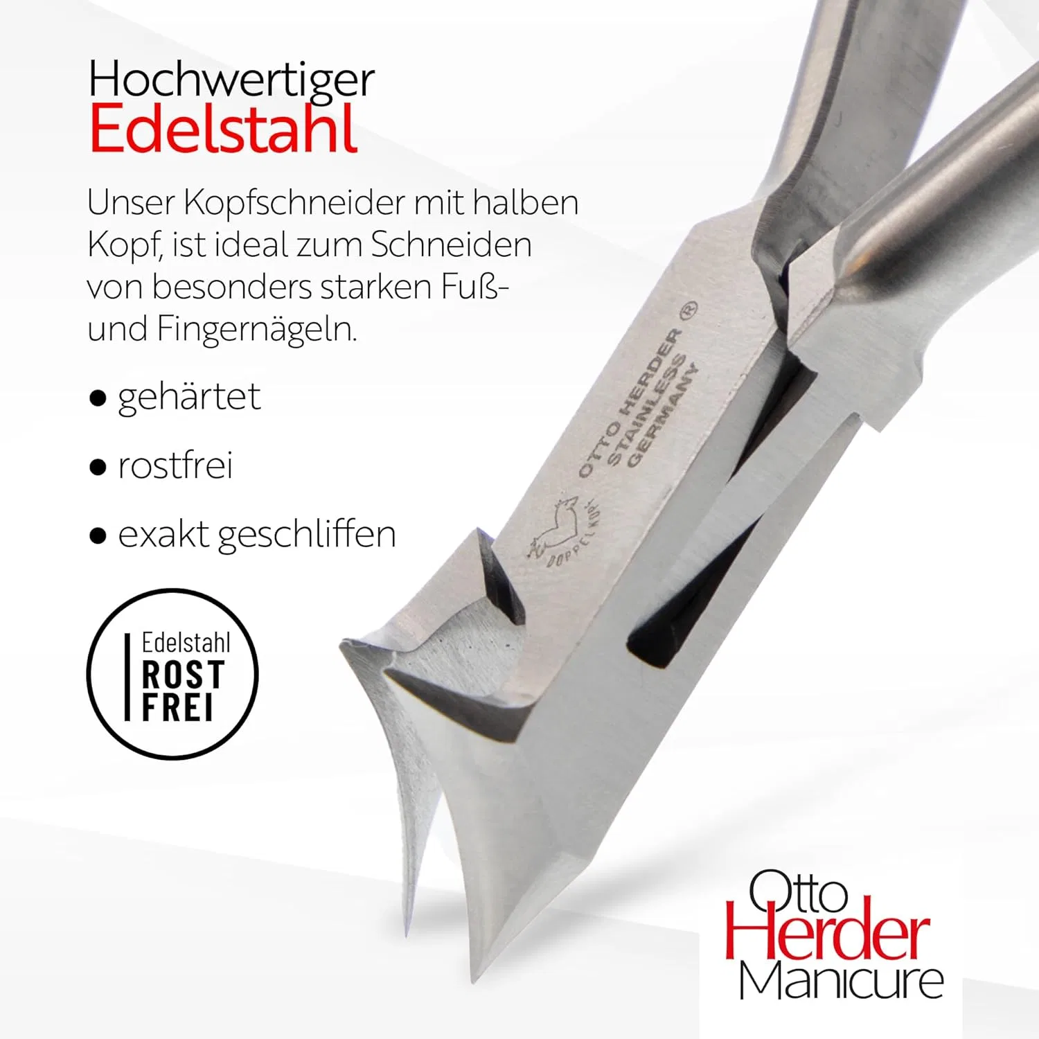 Кусачки для ногтей «Head Cutter» 14 см от Otto Herder Manicure Otto Herder Manicure — фото 4