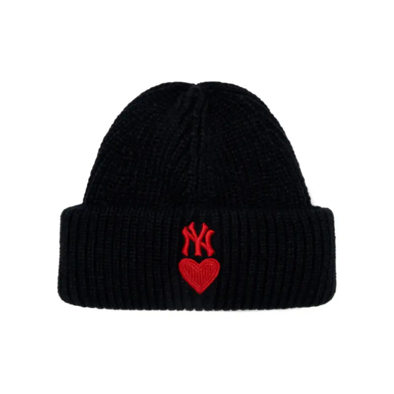 

MLB Акриловая вязаная шапка унисекс черная, Black
