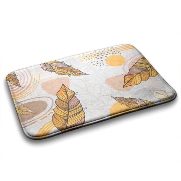 

Коврик для ванной Tulup Gelbe Blätter, 90x1x90 см, желтый