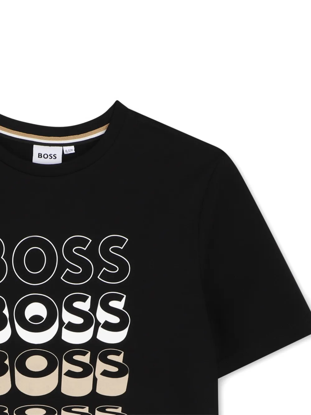 Футболка с логотипом Boss Kidswear, черный — фото 3