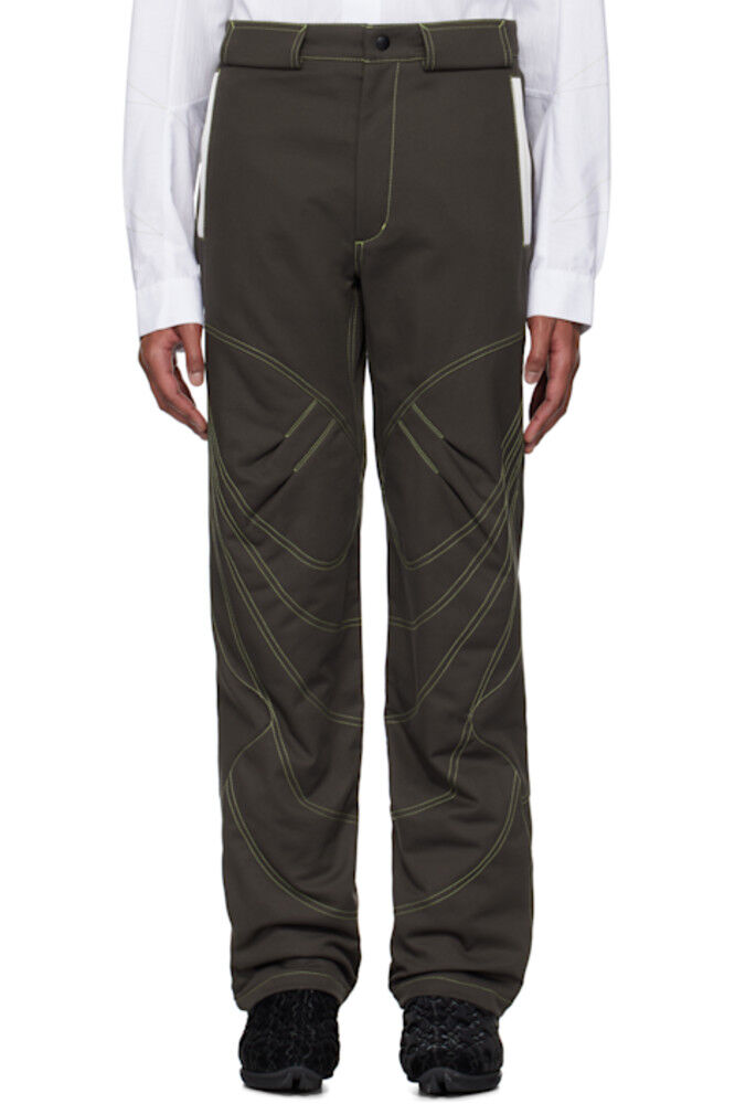 

Коричневые брюки на молнии Solix Kiko Kostadinov