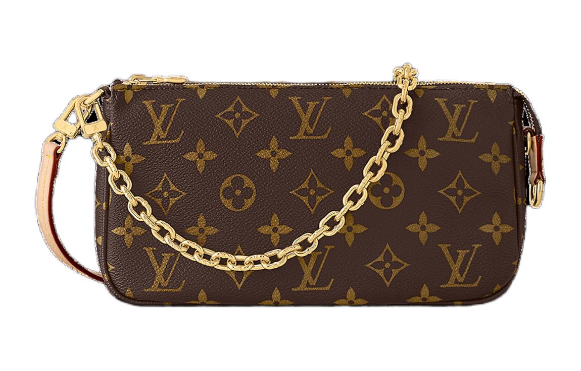 

LOUIS VUITTON Сумка через плечо из лакированного полотна с кожаной отделкой женская коричневая