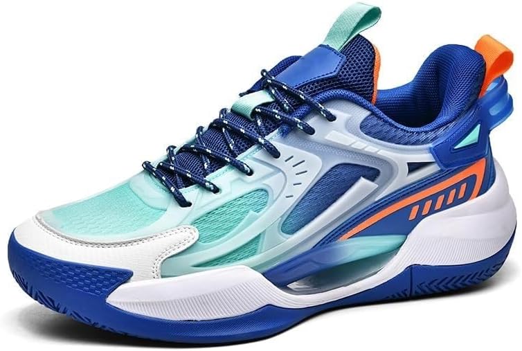 

Мужские баскетбольные кроссовки низкие с дышащей, удобной, амортизирующей, противоскользящей, модной спортивной обувью для улицы и ходьбы Generic, темно-синий