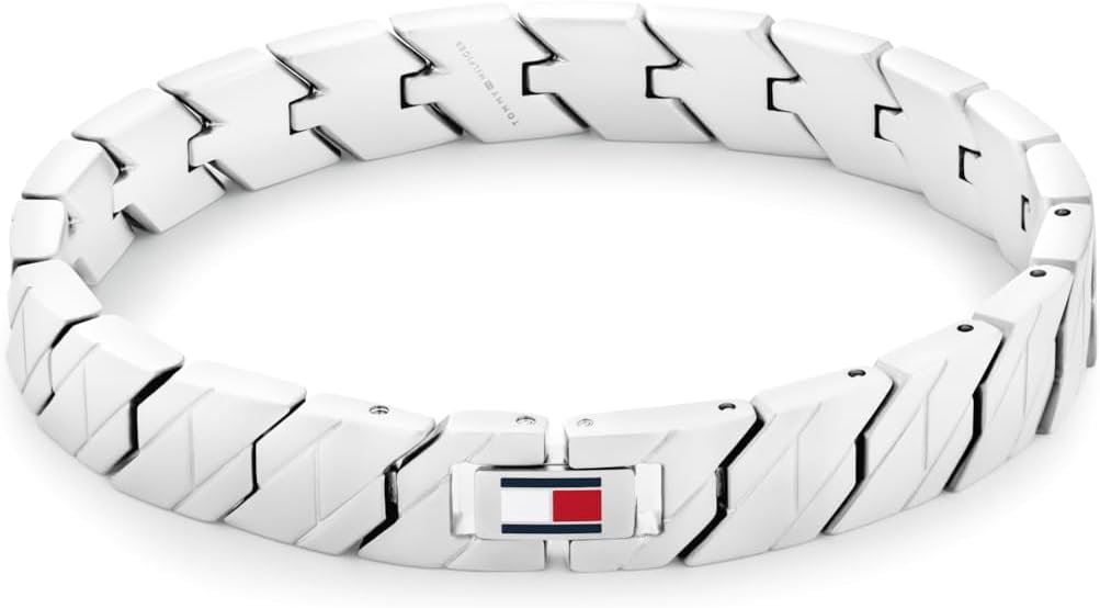 

Мужские украшения Tommy Hilfiger - браслет с раскладывающейся застежкой - классический, повседневный стиль - модный аксессуар - подарок для него, Silver