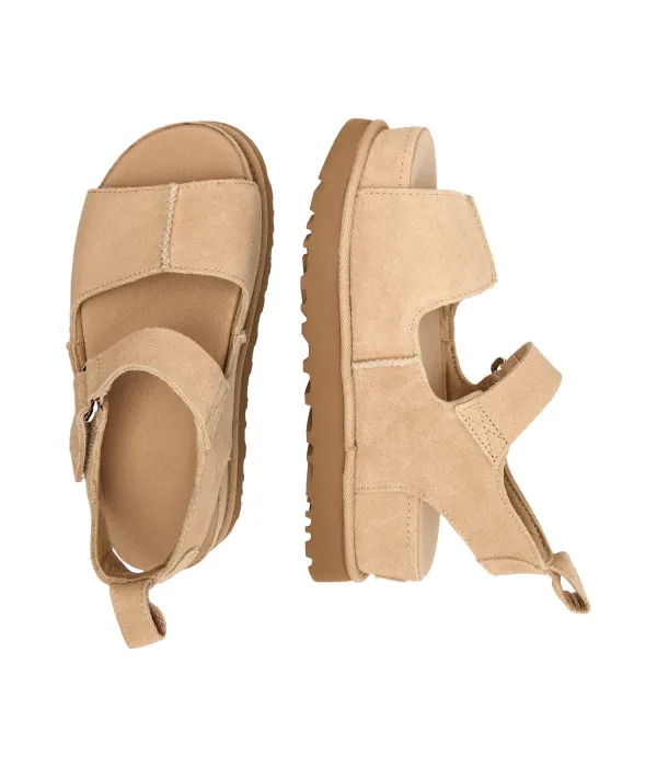 Кожаные сандалии с золотой звездой Ugg, бежевый — фото 4