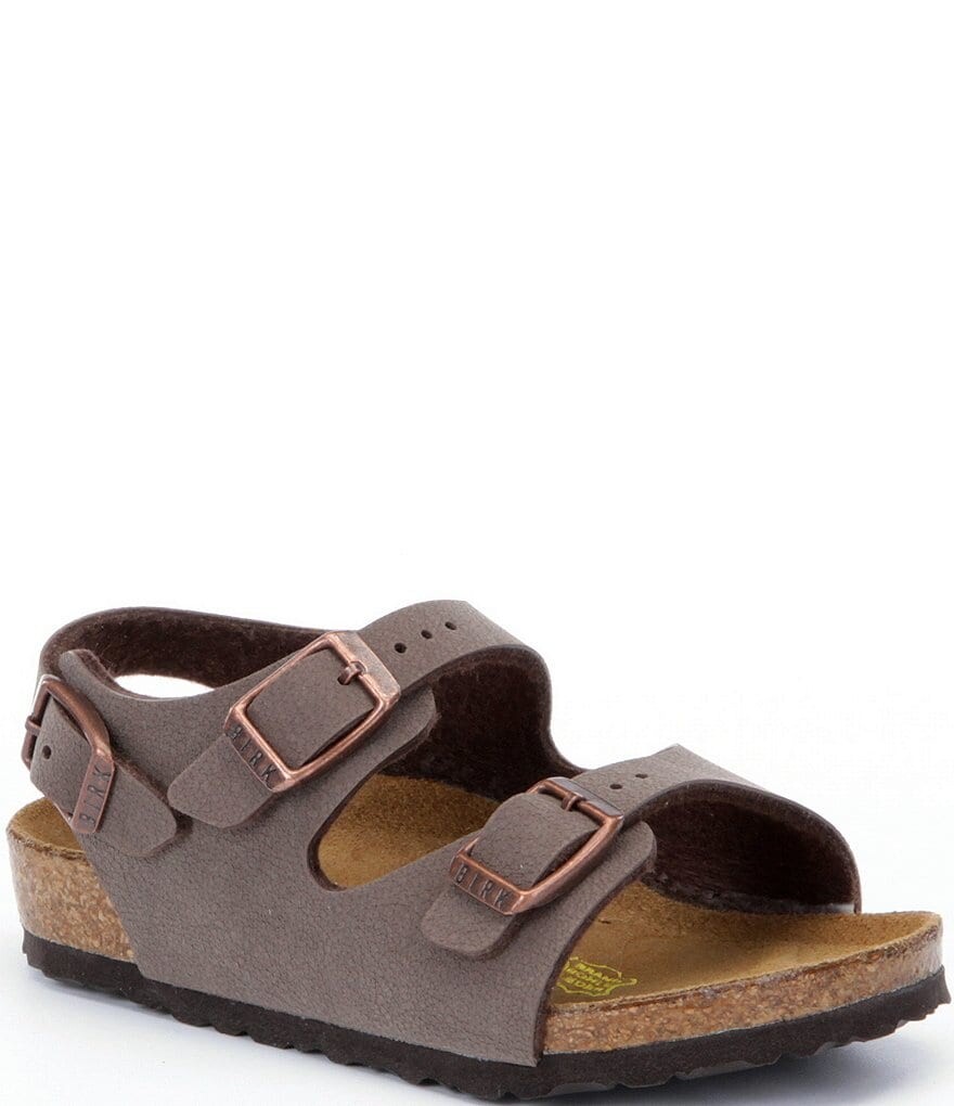 

Детские сандалии Birkenstock Roma с регулируемой пряжкой и пяткой на пятке (для младенцев), коричневый