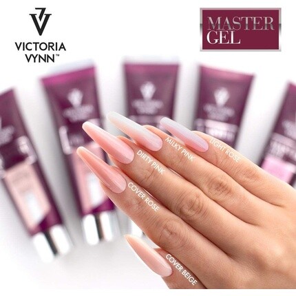 Master Gel UV LED Моделирующий гель-акриловый конструктор 10 молочно-розовый 60 г Victoria Vynn — фото 2