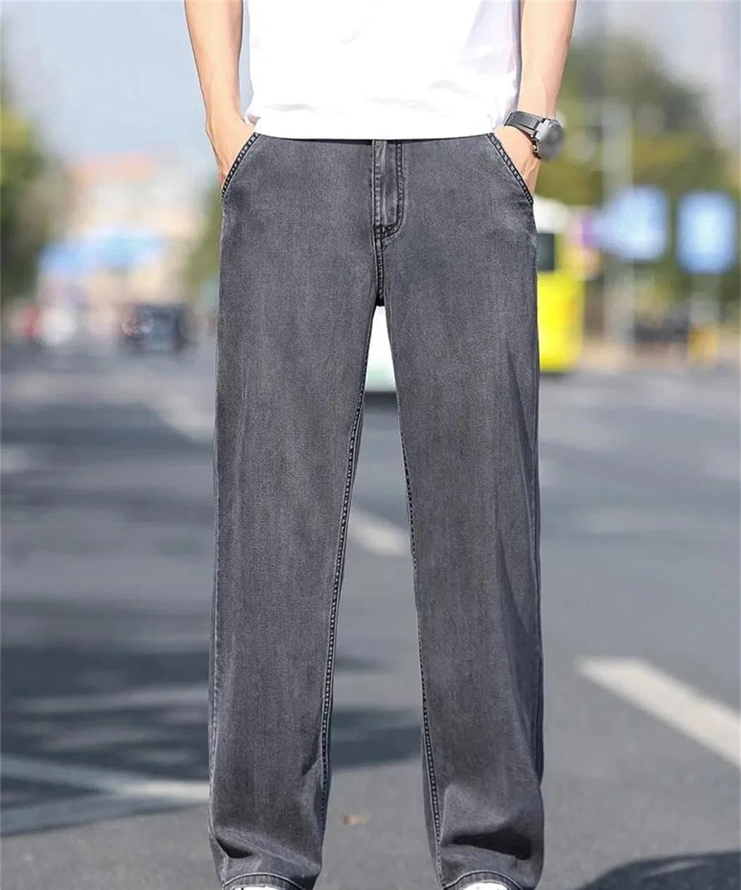 Джинсы свободные Men‘s, Gray — фото 3