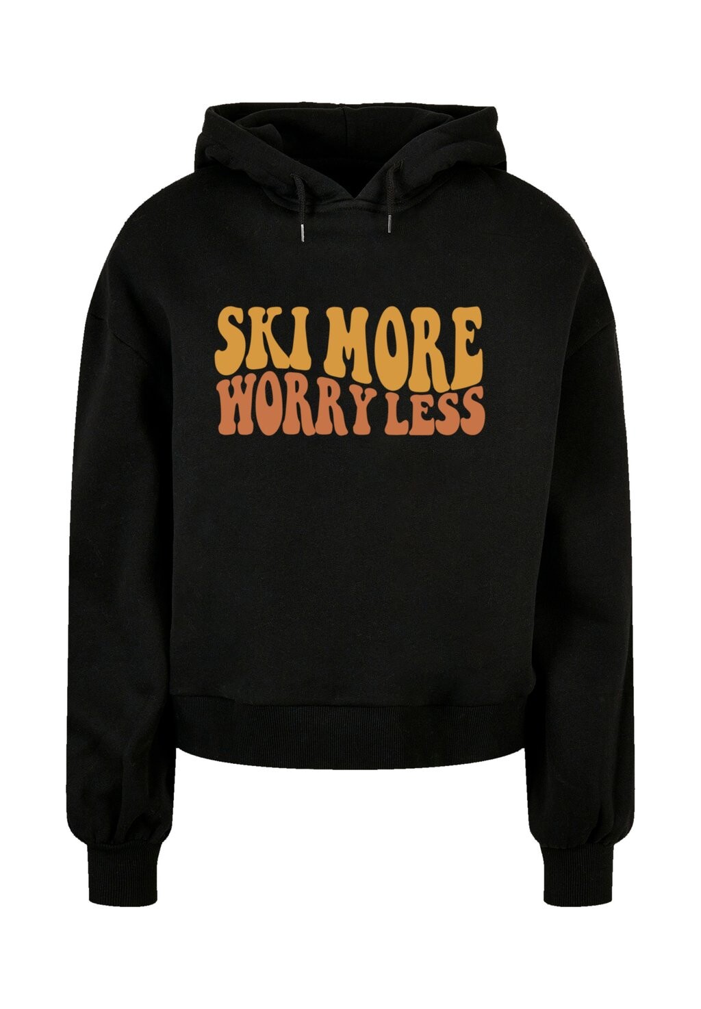 

Толстовка с капюшоном SKI MORE WORRY LESS F4NT4STIC, черный