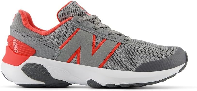 Кроссовки для бега New Balance Kids' 1440 V1 на шнуровке, красный/серый — фото 3