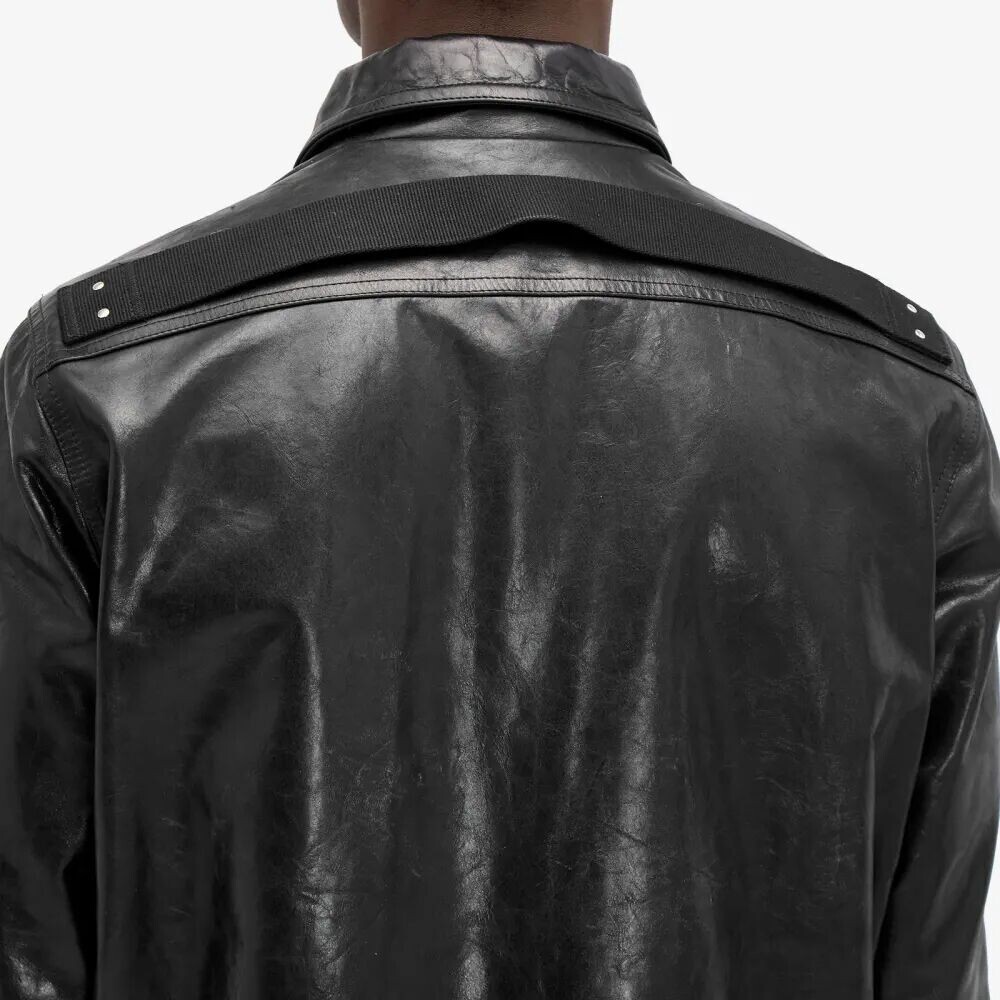 

Rick Owens Кожаная куртка свободного кроя Brad, черный