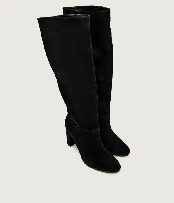 Ботинки из кожи Artizan с широким каблуком Lauren Ralph Lauren, черный — фото 3