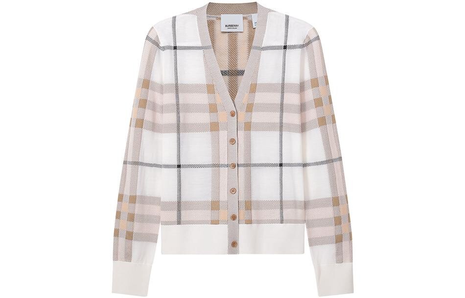 

Кариган женский Burberry, бежевый / белый