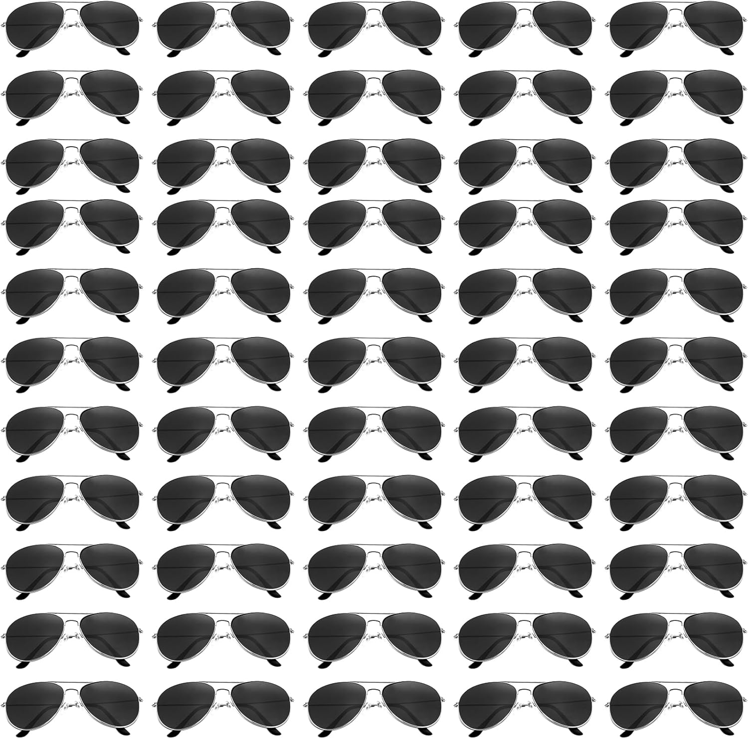 

Mepase 50 шт. Классические солнцезащитные очки-пилот оптом для мужчин и женщин, поляризованные солнцезащитные очки-пилот, очки для вождения с защитой от УФ-излучения, металлическая оправа, Silver, Black