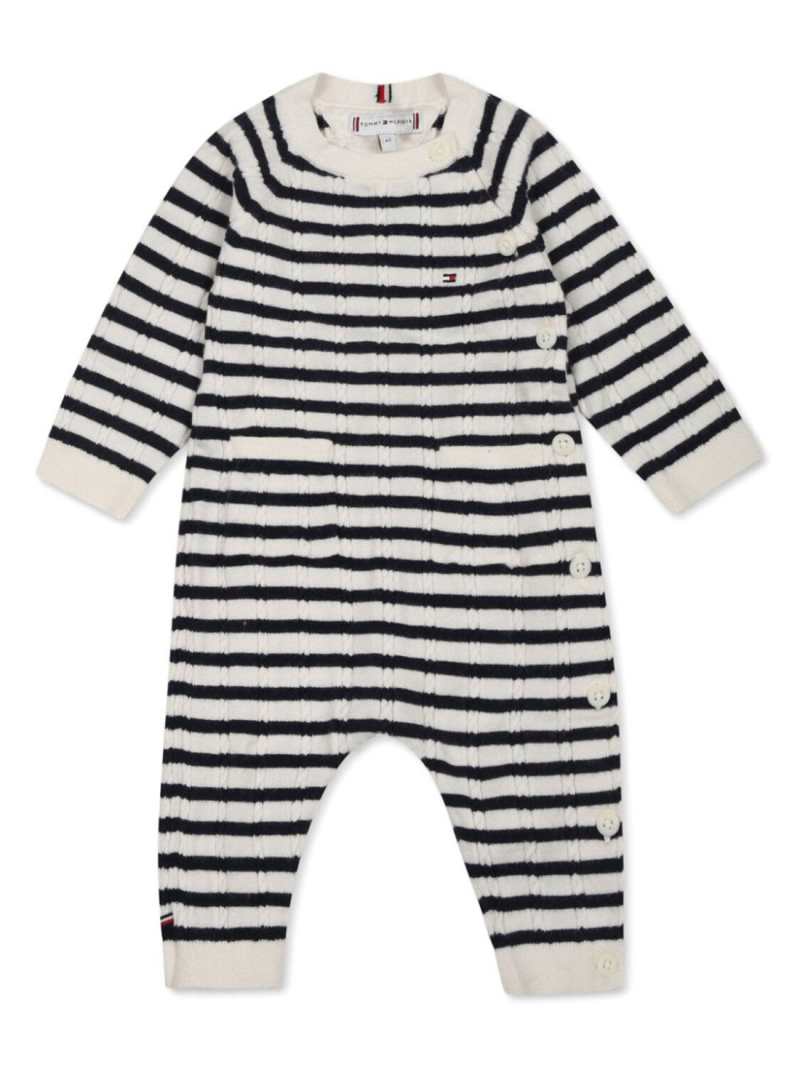 

Tommy Hilfiger Junior полосатый комбинезон, белый