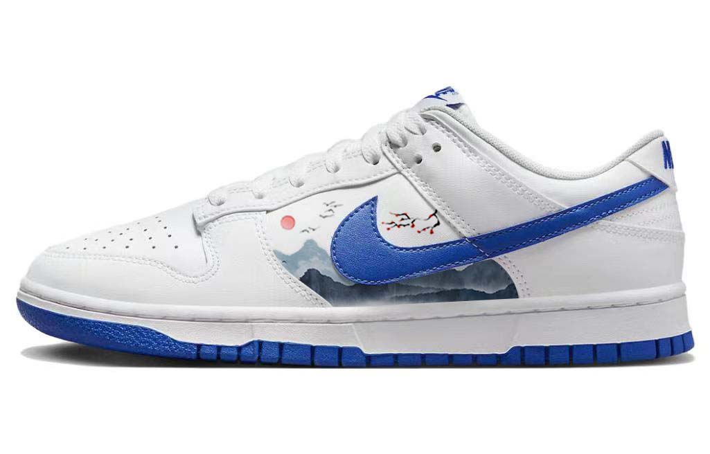 

Кроссовки Nike Dunk Skateboard Shoes Men Low-Top Blue White, Синий, Кроссовки Nike Dunk Skateboard Shoes Men Low-Top Blue White