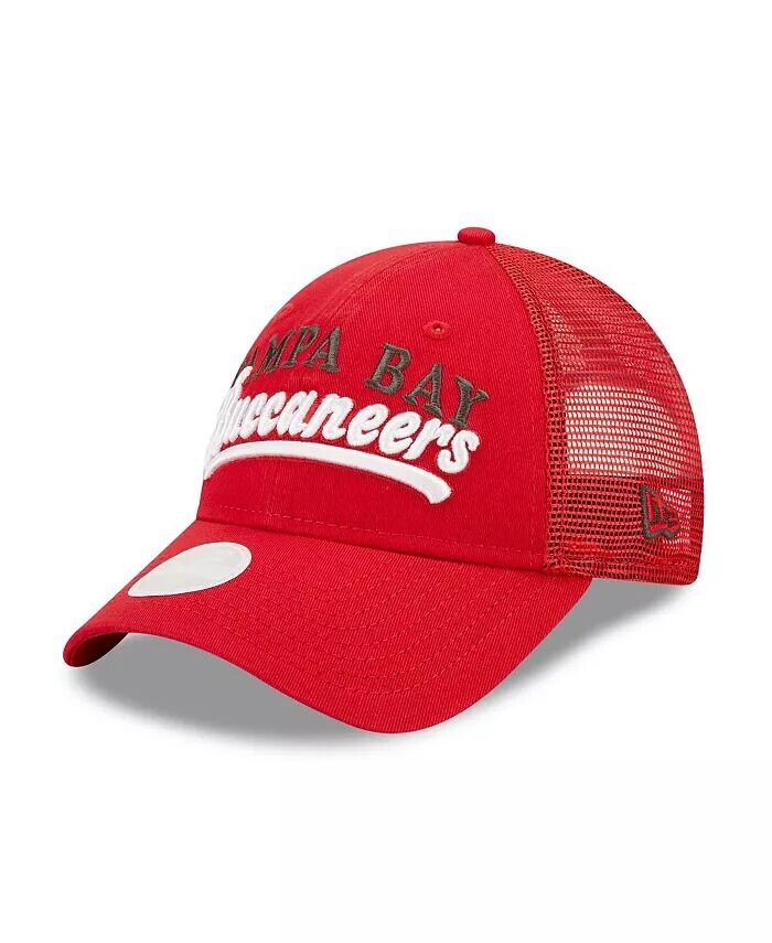 

Женская красная бейсболка Tampa Bay Buccaneers Team Trucker 9FORTY Snapback New Era