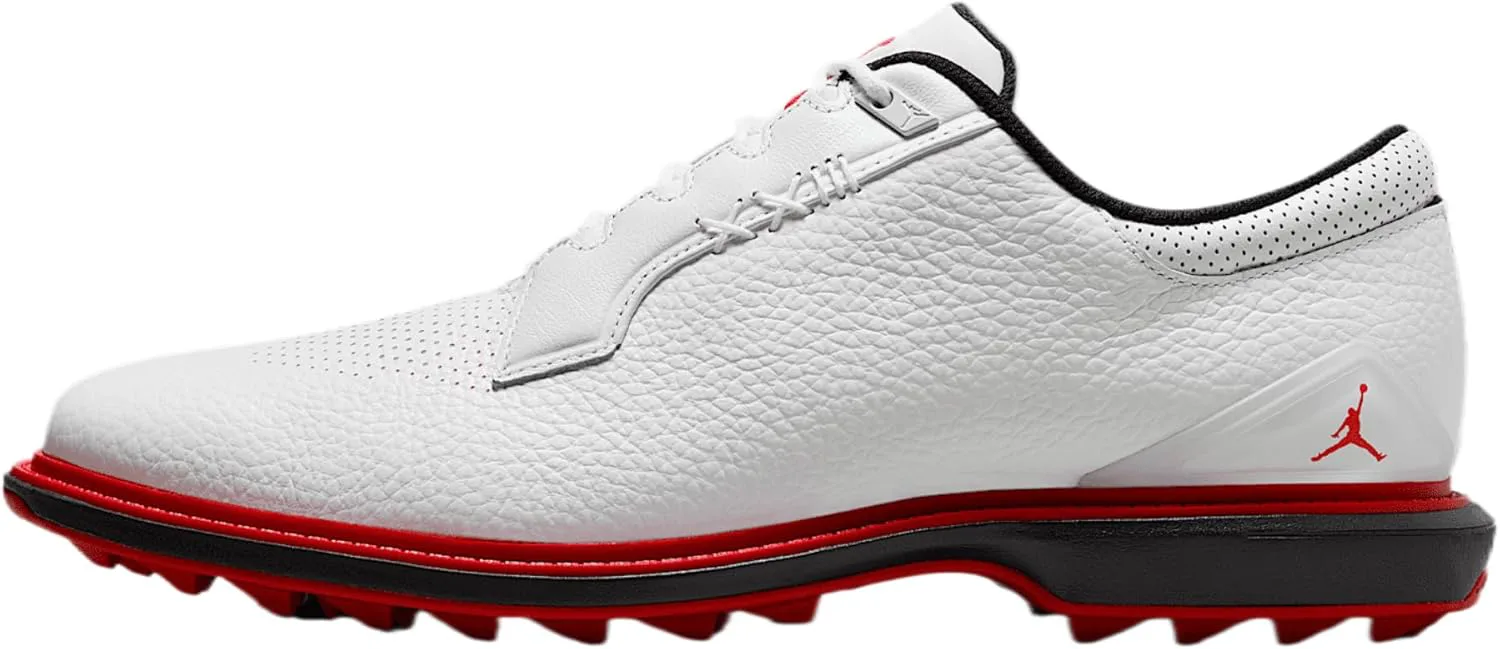 Кроссовки для гольфа Jordan ADG 5 (FQ6642-003, черный/серо-голубой/белый) Nike, белый/черный/красный