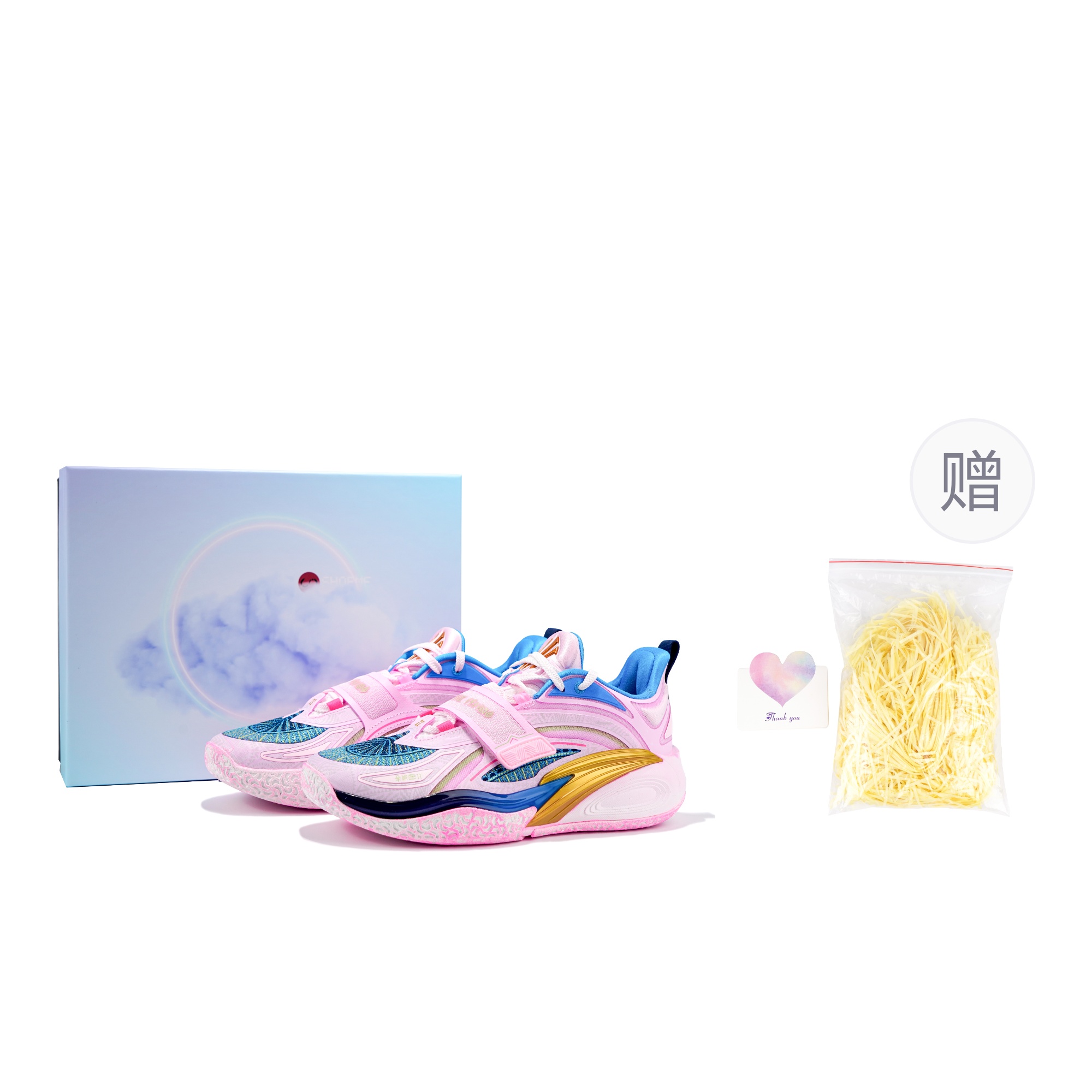 

ANTA Баскетбольные кроссовки KAI 1 с амортизацией, износостойкие, низкие, мужские, цвет: синий, розовый