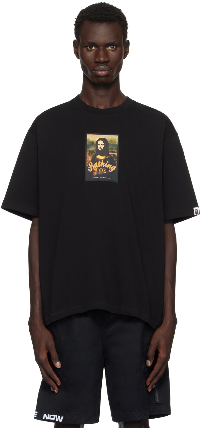 

Футболка свободного кроя с принтом «Art» BAPE, черный