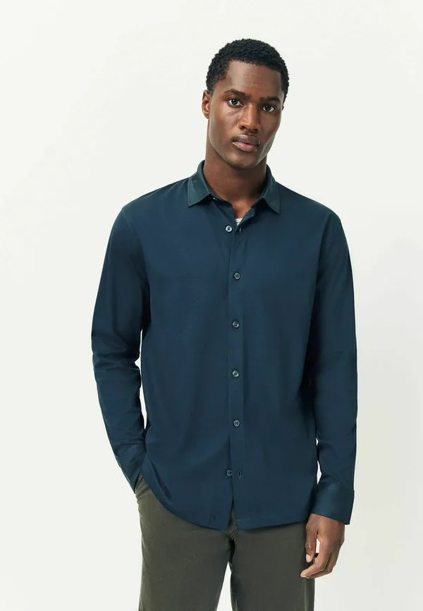 Рубашка с длинным рукавом supima стандартного кроя Next, Navy Blue
