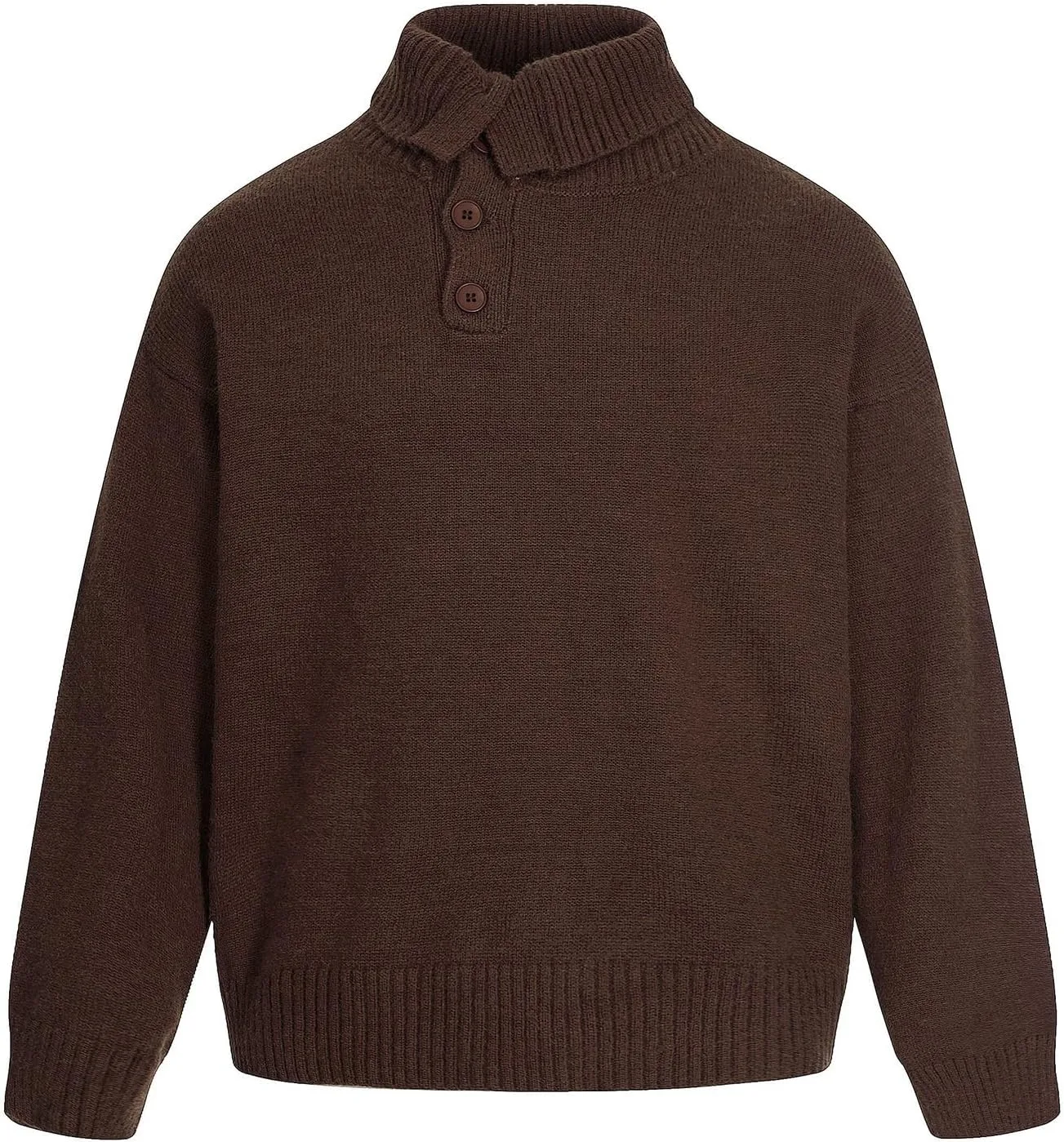 

Bakyarder Unisex винтажный свитер с пуговицами и воротником